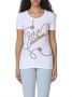 Love Moschino Stijlvolle Witte Bedrukte T-Shirt voor Vrouwen White Dames - Thumbnail 1