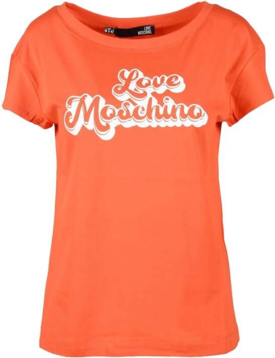 Love Moschino Women's Orange T-Shirt Oranje Dames
