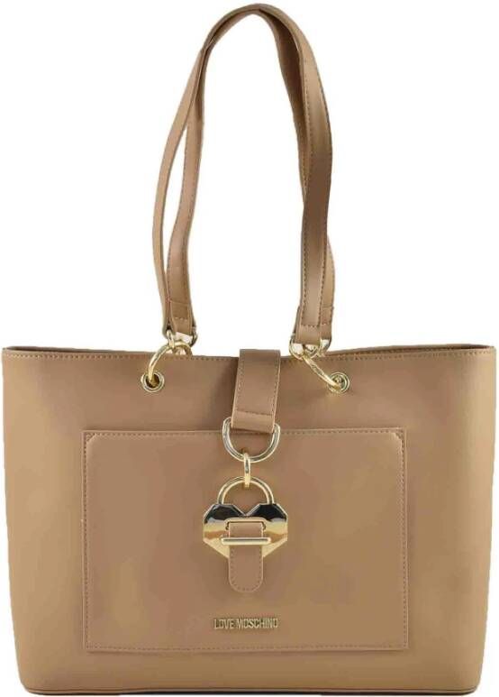 Love Moschino Zandkleurige Handtas voor Vrouwen Bruin Dames