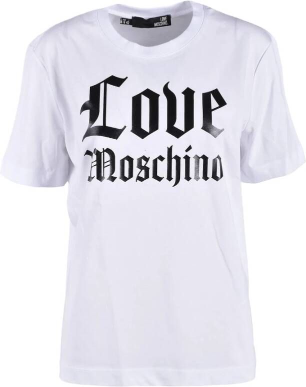 Love Moschino Zwart T-shirt uit de Collection White Dames