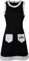 Love Moschino Zwart Witte Jurk Collectie Zwart Dames - Thumbnail 1