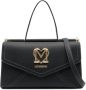 Love Moschino Zwarte envelopvormige dames tas met gouden logo plaat Zwart Dames - Thumbnail 3