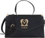 Love Moschino Zwarte envelopvormige dames tas met gouden logo plaat Zwart Dames - Thumbnail 1