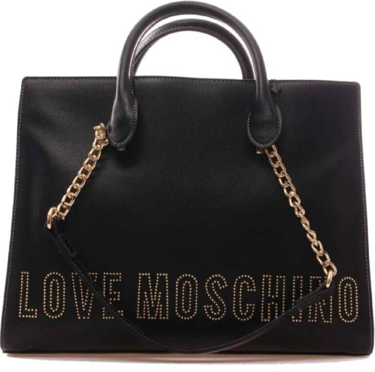 Love Moschino Zwarte handtas met dubbele draagbaarheid Zwart Dames