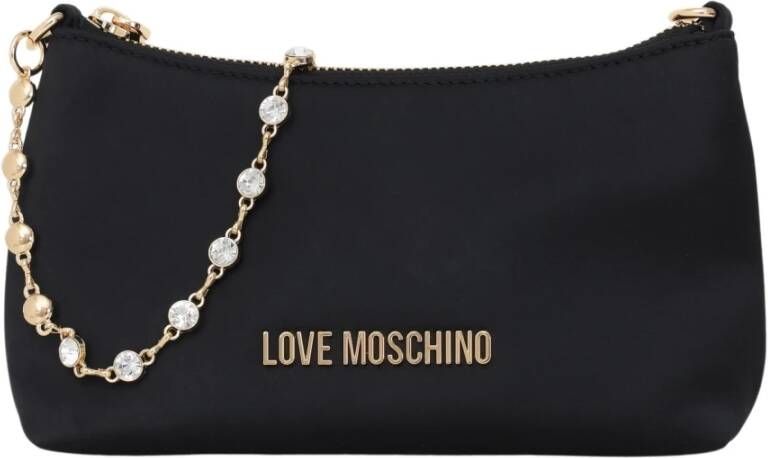 Love Moschino Zwarte handtas met versierd handvat Black Dames