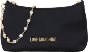 Love Moschino Zwarte handtas met versierd handvat Zwart Dames