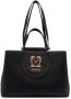 Love Moschino Zwarte Polyethyleen Schoudertas met Contrasterende Details Black Dames - Thumbnail 1
