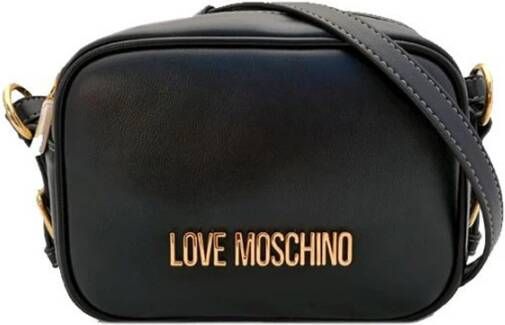 Love Moschino Zwarte Schoudertas van Eco-leer Zwart Dames