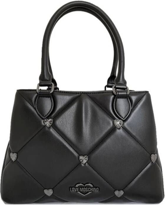 Love Moschino Zwarte Schoudertas van Ecoleer Zwart Dames