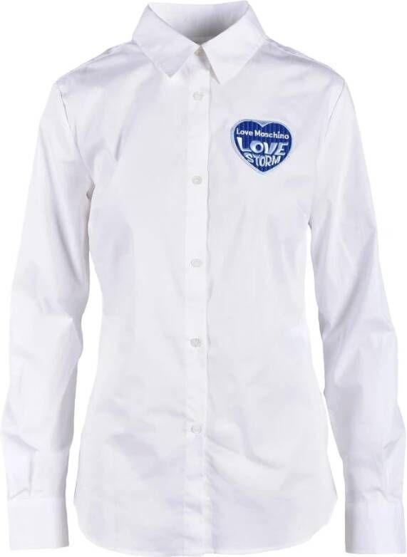 Love Moschino Zwarte Shirt voor Vrouwen White Dames