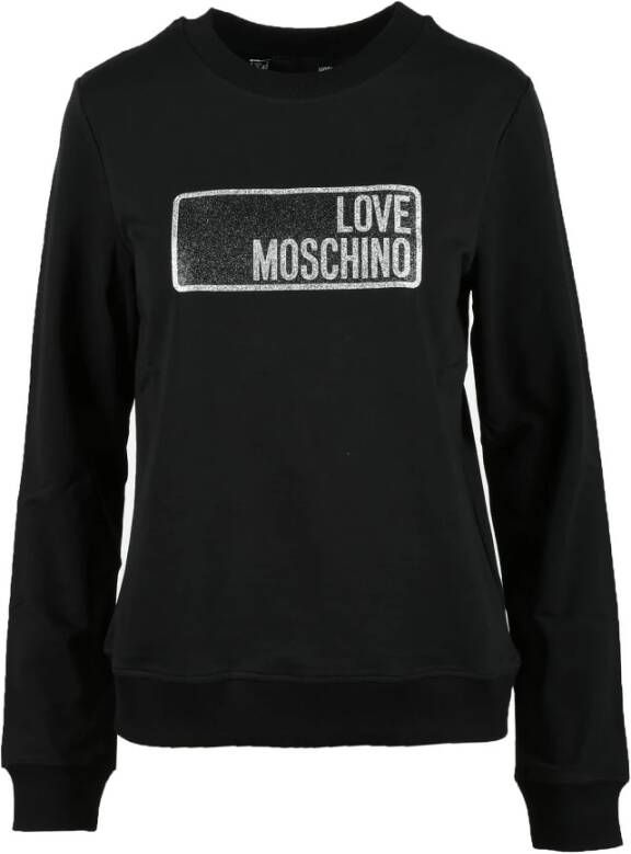 Love Moschino Zwarte Sweatshirt voor Dames Zwart Dames