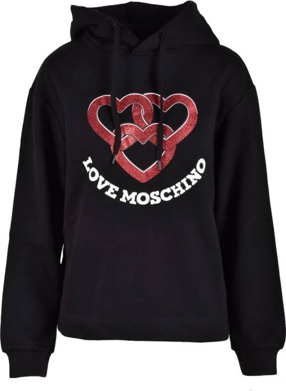 Love Moschino Zwarte Sweatshirt voor Vrouwen Zwart Dames
