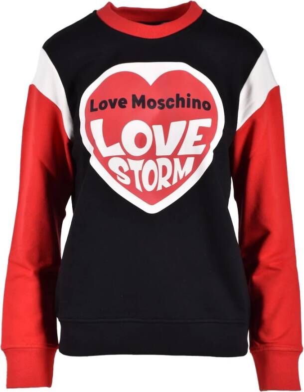 Love Moschino Zwarte Sweatshirt voor Vrouwen Zwart Dames