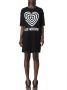 Love Moschino Zwarte T-shirt Jurk met Hartprint Zwart Dames - Thumbnail 2