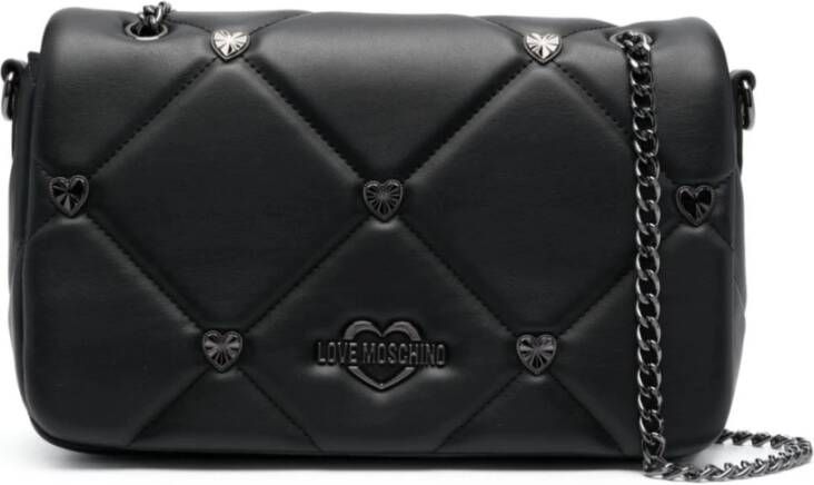 Love Moschino Zwarte Pinafore Metal Tassen Black Dames