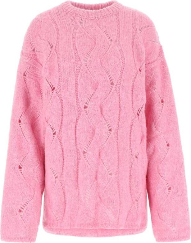 LOW Classic Round-neck Knitwear Pink Dames