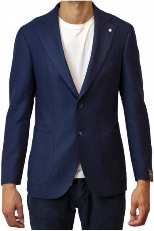 Lubiam Blazer Blauw Heren