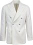 Lubiam Dubbelbreasted Regular Fit Jas Wit White Heren - Thumbnail 1