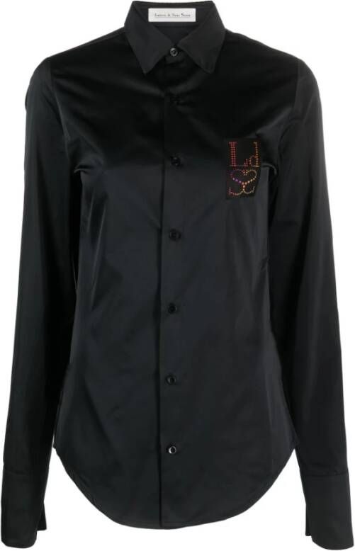 Ludovic de Saint Sernin Logo Denim Overhemd Ware Zwart Dames