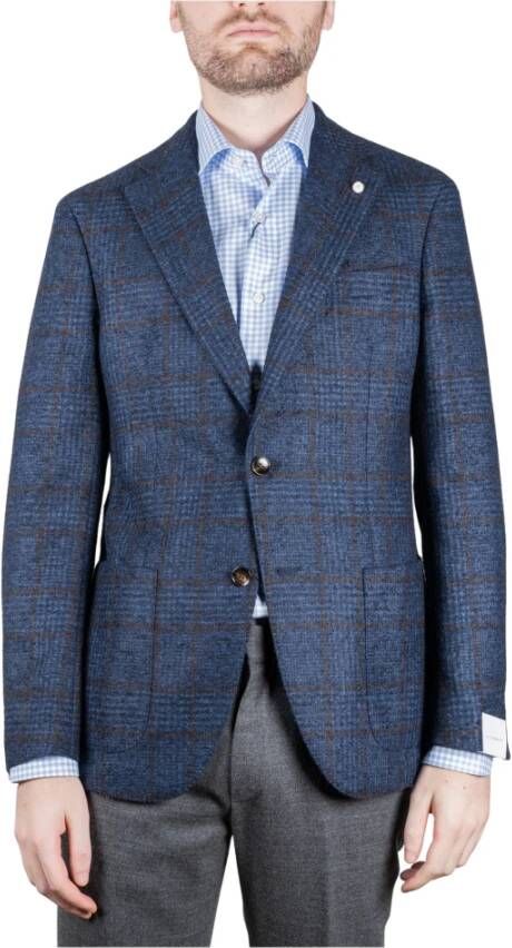 Luigi Bianchi Mantova Blazer Blauw Heren