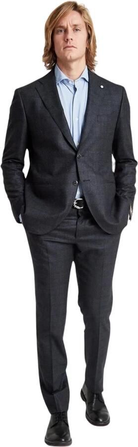 Luigi Bianchi Mantova Elegante Jurk Blue Heren