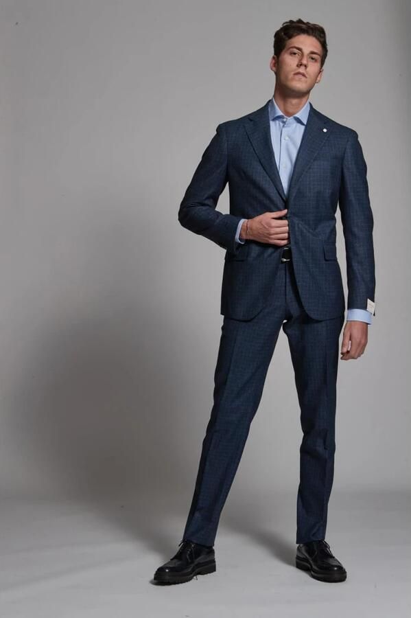 Luigi Bianchi Mantova Elegante Jurk Blue Heren - Foto 2