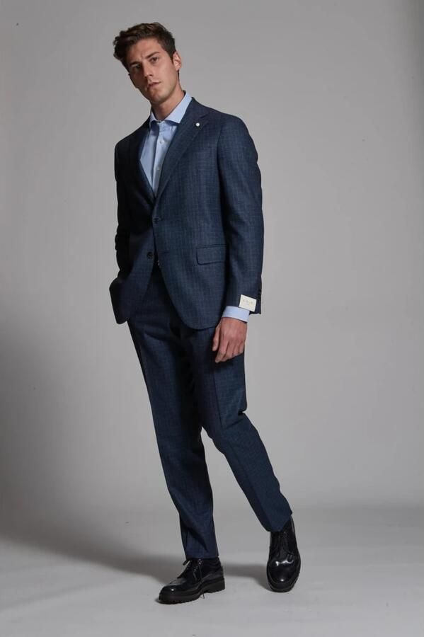Luigi Bianchi Mantova Elegante Jurk Blue Heren - Foto 3