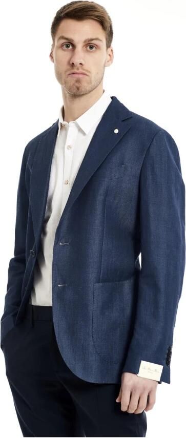 Luigi Bianchi Mantova Stijlvolle Jas Blue Heren - Foto 3