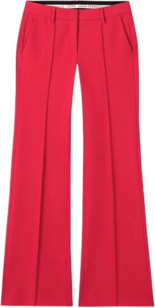 LUISA CERANO Bootcut-broek met splitzoom in stretch dieprood Rood Dames