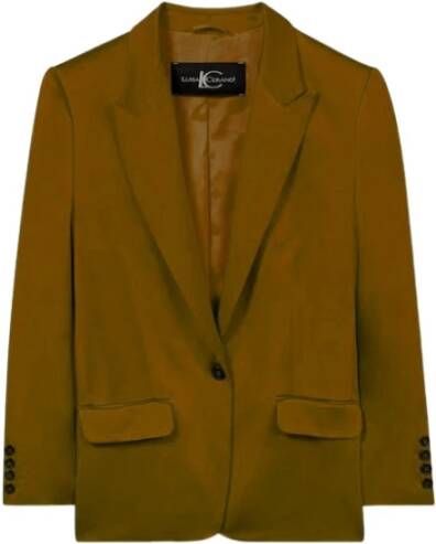LUISA CERANO Bruine Miso Satijnen Blazer Bruin Dames