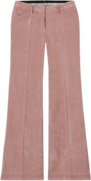LUISA CERANO Cord Bootcut Broek in Smoky Rosewood Roze Dames
