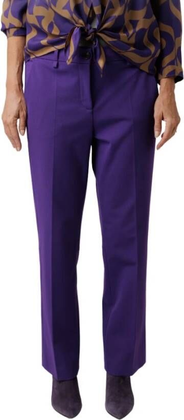 LUISA CERANO Damesbroek met hoge taille en knoopsluiting Purple Dames