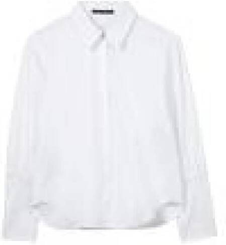 LUISA CERANO Gabardinestretch Hemdblouse voor Moderne Vrouwen White Dames