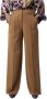 LUISA CERANO Hoge Taille Wijde Pijpen Broek Bruin Dames - Thumbnail 1