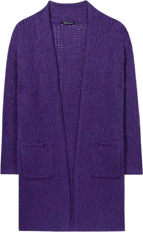 LUISA CERANO Luxe Wolblend Vest Purple Dames