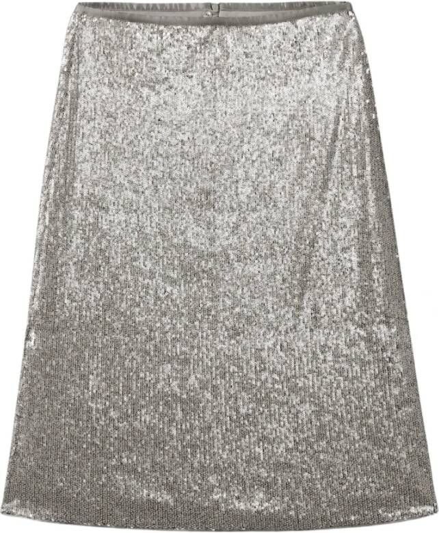 LUISA CERANO Pailletten Rok Grijs Dames