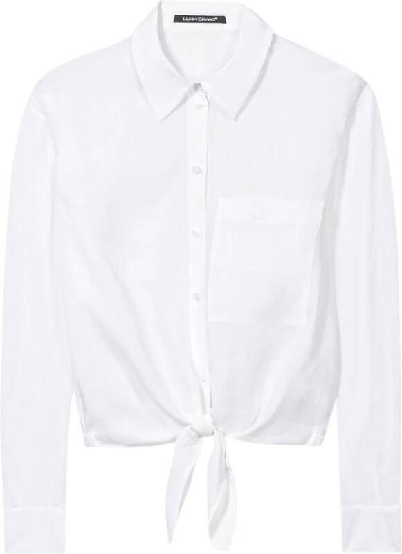 LUISA CERANO Ramie Knoop Hemdblouse White Dames