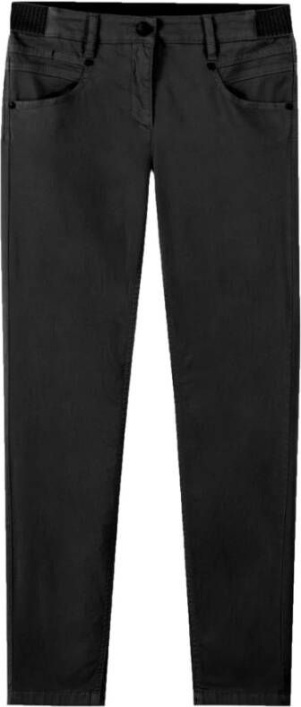 LUISA CERANO Slim-Fit Smart Tailored Denim Broek Zwart Dames