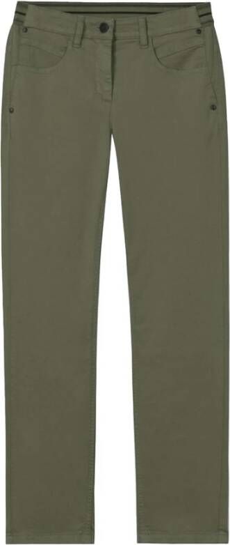 LUISA CERANO Slim-fit Stretch Denim Broek Green Dames