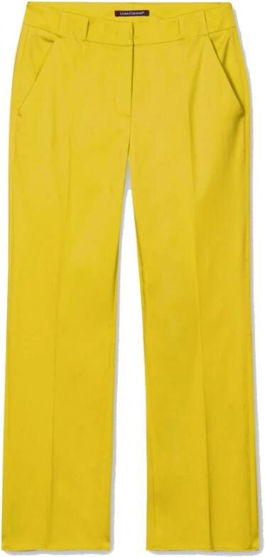 LUISA CERANO Stijlvolle Gabardine Broek Yellow Dames