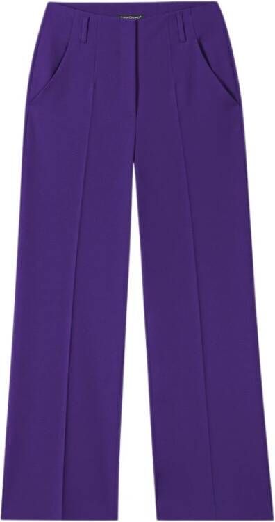 LUISA CERANO Wijde Pijpen Broek Purple Dames