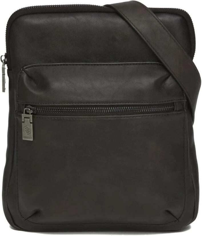 Lumberjack Verstelbare Band Polyurethaan Schoudertas voor Heren Brown Heren - Foto 2