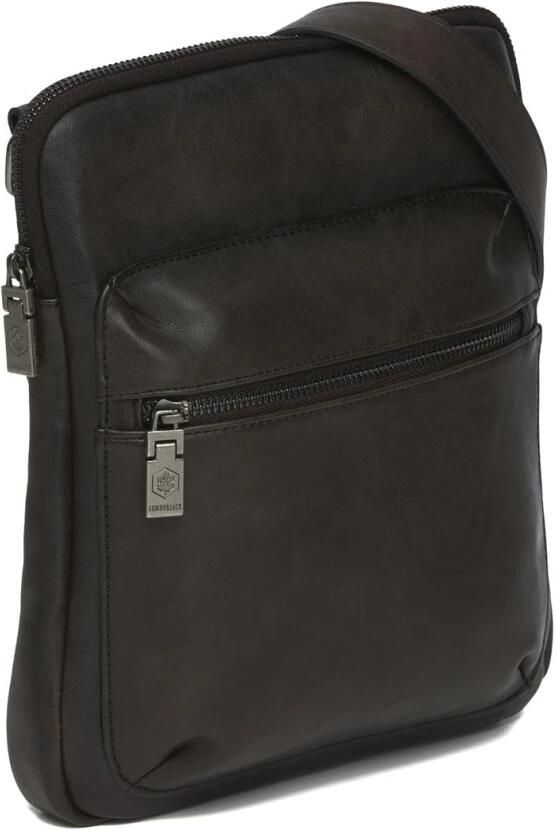 Lumberjack Verstelbare Band Polyurethaan Schoudertas voor Heren Brown Heren