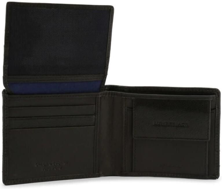 Lumberjack Minimalistische Portemonnee met Creditcardhouder en Muntvakje Black Heren