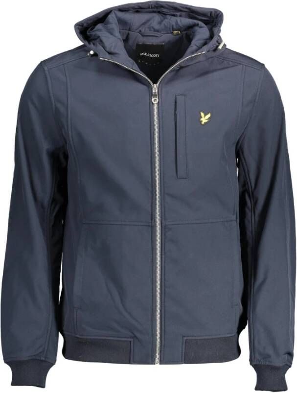 Lyle & Scott Blauwe Softshell Jas met Rits en Capuchon Blue Heren - Foto 8