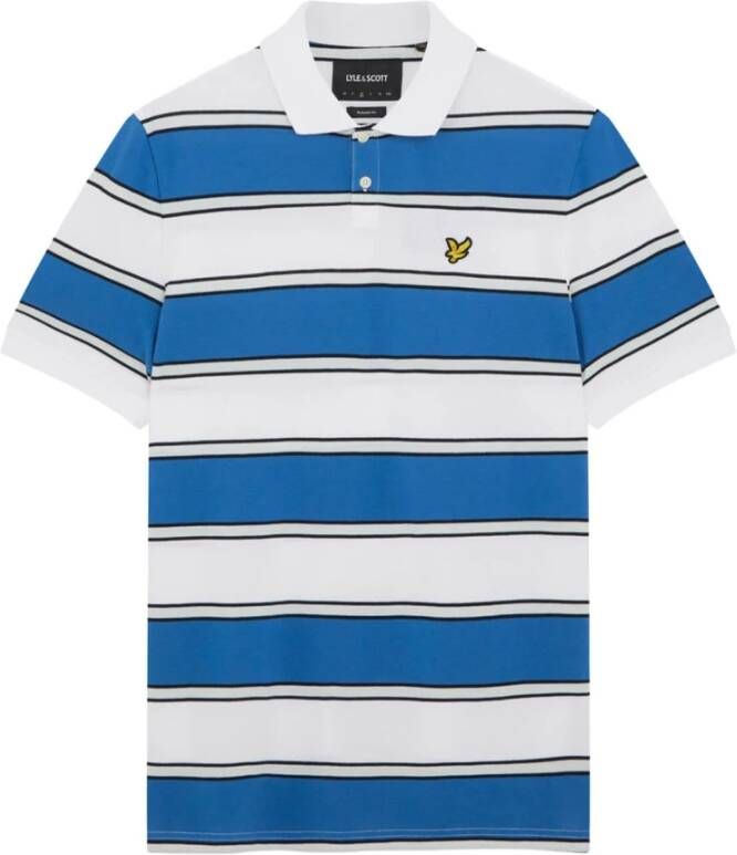 Lyle & Scott Broad Stripe Polo Shirt Blauw Heren