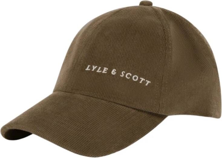 Lyle & Scott Cap- L&S Cord Baseball Cap Groen Heren