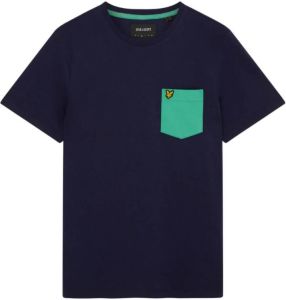Lyle & Scott Contrast Pocket T-shirt Blauw Heren