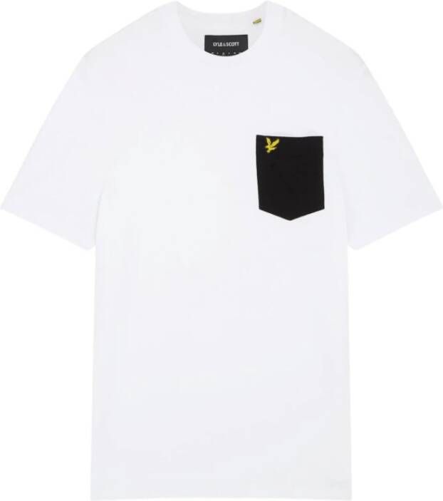 LYLE & SCOTT Heren Polo's & T-shirts Contrast Pocket T-shirt Wit