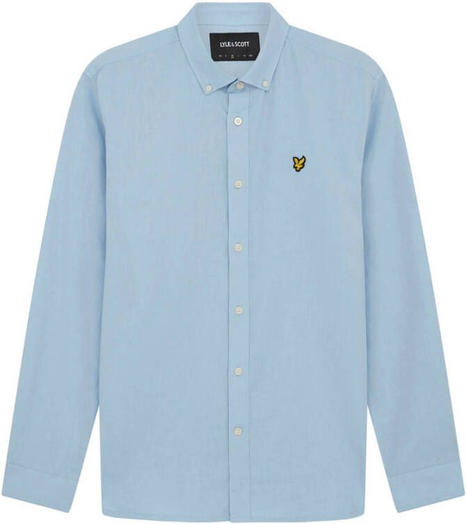 LYLE & SCOTT Heren Overhemden Regular Fit Light Weight Oxford Shirt Lichtblauw - Foto 3